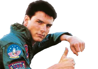 👍 Maverick Top Gun ภาพยนตร์, นักบิน, เครื่องบินรบ, ทหาร, เครื่องบิน telegram sticker