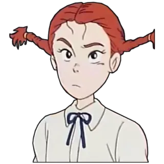 😠 Pippi Longstocking Pippi Longstocking, cartoon, girl, anime telegram sticker