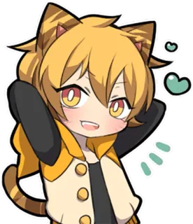 😃 애니메이션, 고양이, 귀여운, 만화, 치비, 동물, 카와이이 telegram sticker