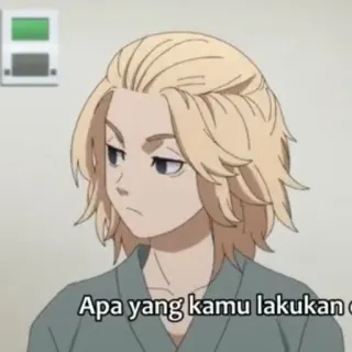 🇲🇱 Apa yang kamu lakukan disana Аниме, Портрет, Мультфильм, Мужской, Светлые волосы telegram sticker