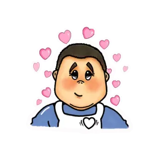 ❤️ Hoạt hình, Tình yêu, Trái tim, Dễ thương, Minh họa telegram sticker