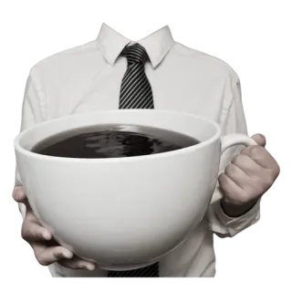 ✉️ coffee, oversized, business, tie, cup, drink telegram sticker