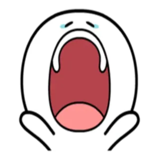 😮 weinen, verärgert, traurig, cartoon, emotion telegram sticker