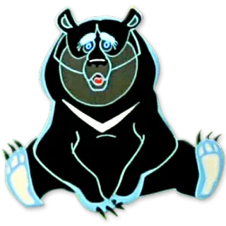 😲 oso, animal, lindo, dibujos animados telegram sticker