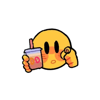☝️ DD Emoji, Café, Dunkin Donuts, Bebida telegram sticker