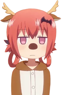 🤐 Anime, Kreskówka, Jeleń, Postać, Słodkie whatsapp sticker