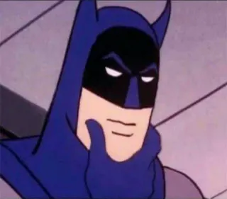 🤔 Batman Cartone animato, Batman, Eroe, Pensare, DC Comics, Fumetti telegram sticker
