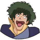😜 Spike Spiegel Cowboy Bebop spike spiegel, cowboy bebop, anime, funny, face telegram sticker