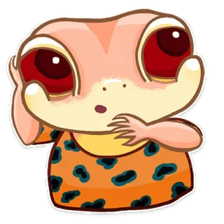 😕 frog, sticker, cute, cartoon, animal telegram sticker