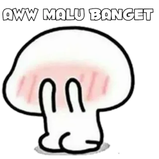 🍡 AWW MALU BANGET mignon, rougir, timide, dessin animé, adorable, emoji telegram sticker