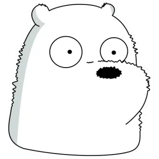 😳 Ice Bear We Bare Bears Urso Polar, We Bare Bears, Desenho animado, Urso, Urso polar, Animal telegram sticker