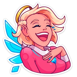 😂 Mercy Overwatch ゲームキャラクター, 天使, マーシー, オーバーウォッチ, ヒーラー, サポート telegram sticker