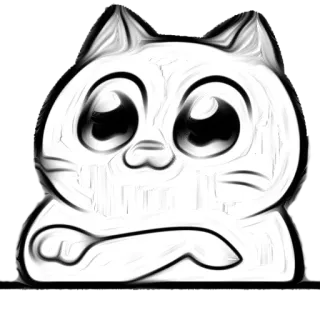 😑 แมว, ลูกแมว, สัตว์, น่ารัก, การ์ตูน, สติกเกอร์ telegram sticker