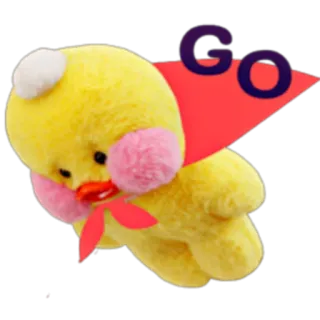 🐣 GO duck, chick, go, cute, flying telegram sticker