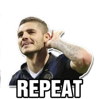 😌 REPEAT слушать, повторять, спорт, футбол, американский футбол, слышать telegram sticker