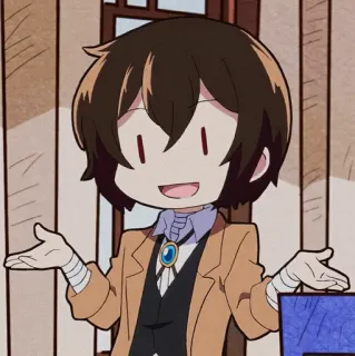 🥃 Osamu Dazai Bungo Stray Dogs Anime, Manga, Bungo Stray Dogs, Osamu Dazai, Charakter, Cartoon whatsapp sticker