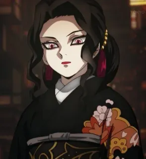 🌟 Muzan Kibutsuji Demon Slayer Anime, Mulher, Kimono, Demon Slayer, Muzan Kibutsuji, Personagem telegram sticker