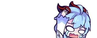 🌟 anime, desenho animado, menina, chorando, chocado, medo telegram sticker