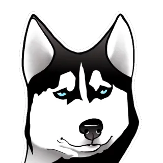 🤓 chó, husky, husky Siberia, động vật, dễ thương, thú cưng telegram sticker