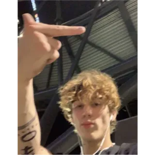 🖕 dedo corazón, ofensivo, gesto, tatuaje, adulto joven, retrato telegram sticker