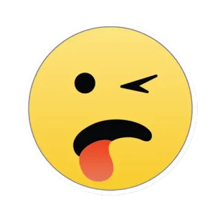 😜 Emoji, Guiño, Sacando la lengua, Tonto, Divertido telegram sticker