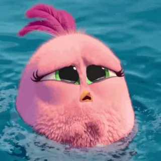 😫 Stella Angry Birds Angry Birds, птица, розовый, мультфильм, персонаж, плавание telegram sticker