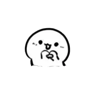 😍 cute, cartoon, character, blob, kawaii, emoji telegram sticker