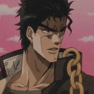 🐬 Jotaro Kujo JoJo's Bizarre Adventure アニメ, ジョジョ, 承太郎, キャラクター, ジョジョの奇妙な冒険 telegram sticker