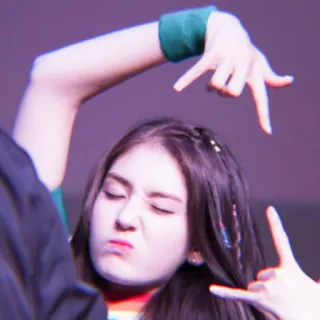 ☁️ person, woman, hand gesture, kpop, singer telegram sticker