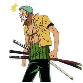 😱 Zoro One Piece อนิเมะ, ดาบ, ตัวละคร, มังงะ, โจรสลัด telegram sticker