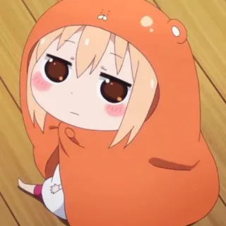 🍤 Umaru Doma Himouto! Umaru-chan anime, chibi, umaru, cute, cartoon, hoodie telegram sticker