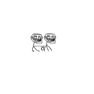 😬 Trollface trollface, meme, internet meme, troll, funny telegram sticker