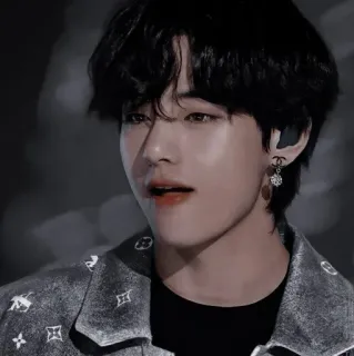 🗝 V kpop, bts, taehyung, cantante, idol, celebrità telegram sticker
