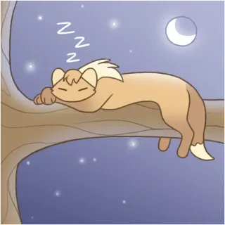 💤 Furret Pokémon ZZZ telegram sticker