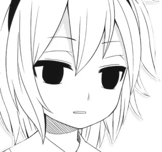 😐 Anime, Manga, Personaje, Arte, Dibujo, Monocromo telegram sticker