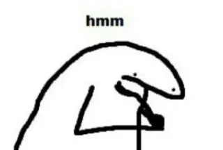😕 hmm Meme, Pensando, Hmm, Confuso, Personagem whatsapp sticker