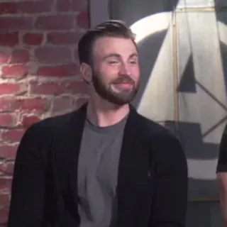 💪 Chris Evans acteur, portrait, célébrité, homme, barbe telegram sticker