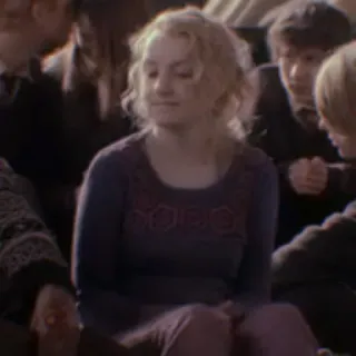 🙂 Luna Lovegood Harry Potter Luna Lovegood, Harry Potter, bionda, personaggio, film telegram sticker