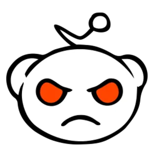 😡 reddit, arrabbiato, emoji, frustrato telegram sticker