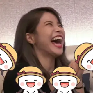 😂 rire, joyeux, gai, dessin animé, sourire, mignon telegram sticker
