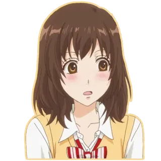 🙂 anime, girl, school uniform, cute, female, portrait whatsapp sticker