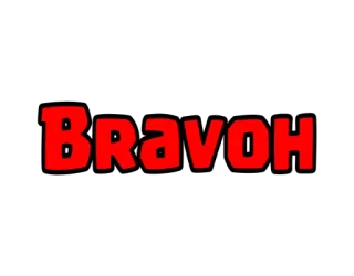 ❤ BRAVOH testo, tipografia telegram sticker