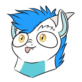 😋 desenho animado, animal, engraçado, pônei, fofo, cabeça, ilustração telegram sticker