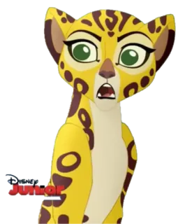 😦 Fuli The Lion Guard Fuli, guépard, La Garde du Roi Lion, Disney Junior, animal, dessin animé telegram sticker