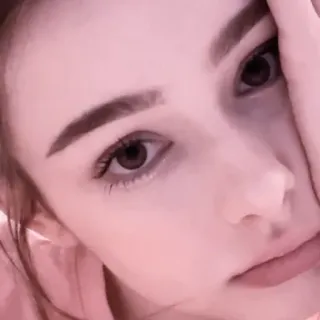🐠 mujer, cara, ojos, retrato, belleza telegram sticker