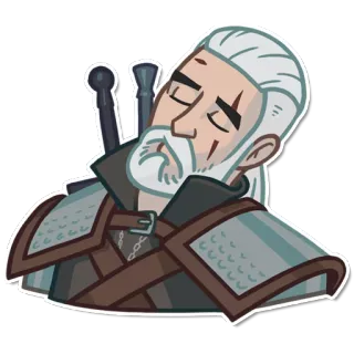 😴 Geralt of Rivia The Witcher witcher, geralt, videospiel, fantasy, charakter whatsapp sticker