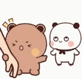 🙄 cartoon, bear, cute, panda, funny whatsapp sticker