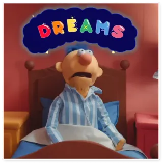 😴 DREAMS 夢, 睡眠, 漫画, 寝室, 夜 telegram sticker