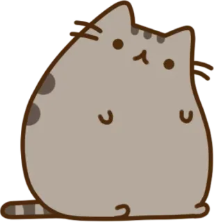 😒 Pusheen cat, cute, cartoon, animal, kawaii telegram sticker