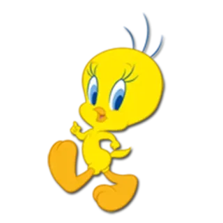 😙 Tweety Bird Tweety, Kreskówka, Ptak, Postać, Żółty, Słodki, Warner Bros telegram sticker